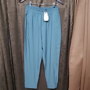 Prana Women's M Stretch Grey Blue Pants NWT